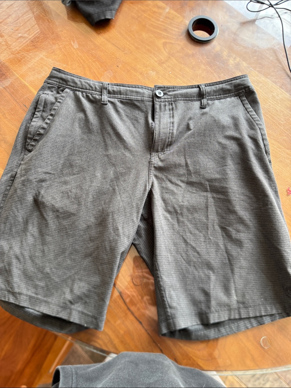 Hang Ten Men's Charcoal Gray Swim Trunks